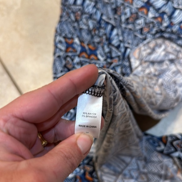 Koolaburra by Ugg Blue Printed Sleeveless Knit Maxi Dress M - Picture 7 of 7